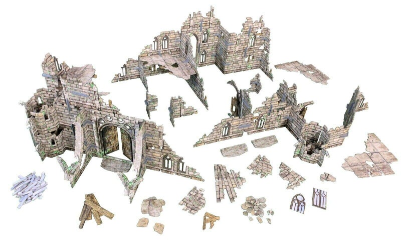 Battle Systems â€“ Modular Fantasy Scenery â€“ Perfect for Roleplaying and Wargames - Multi Level Tabletop Terrain for 28mm Miniatures â€“ Colour Printed Model Diorama â€“ DND Warhammer (Ruined Monastery) - Image 3